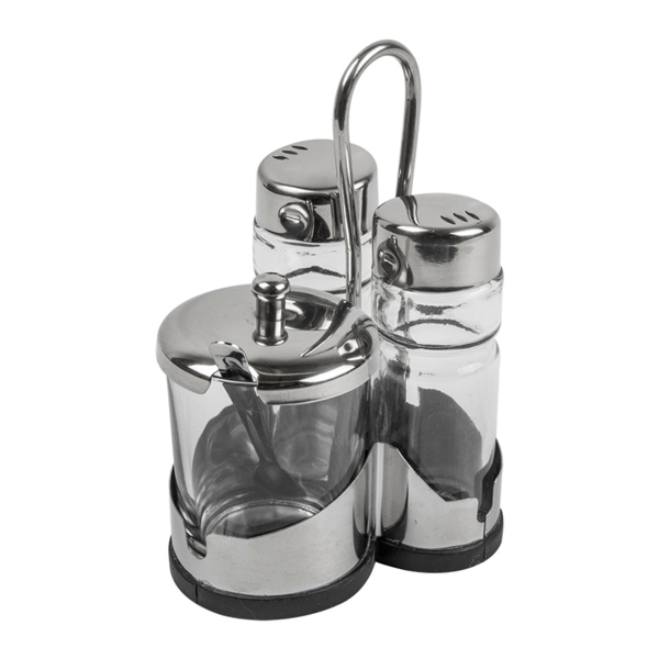 Table Service 3-piece 8,5x7,7x13cm Clear Glass (per set) | My Website